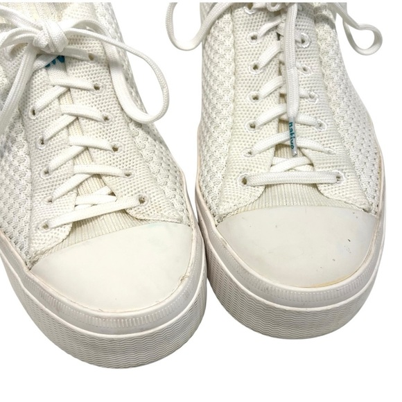 Native Jefferson 2.0 Liteknit White Slip-On Sneakers with Laces Women’s 8 - Picture 5 of 16